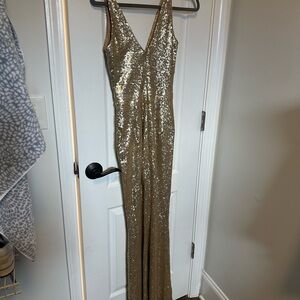 Dress the population Gold Sequin dress